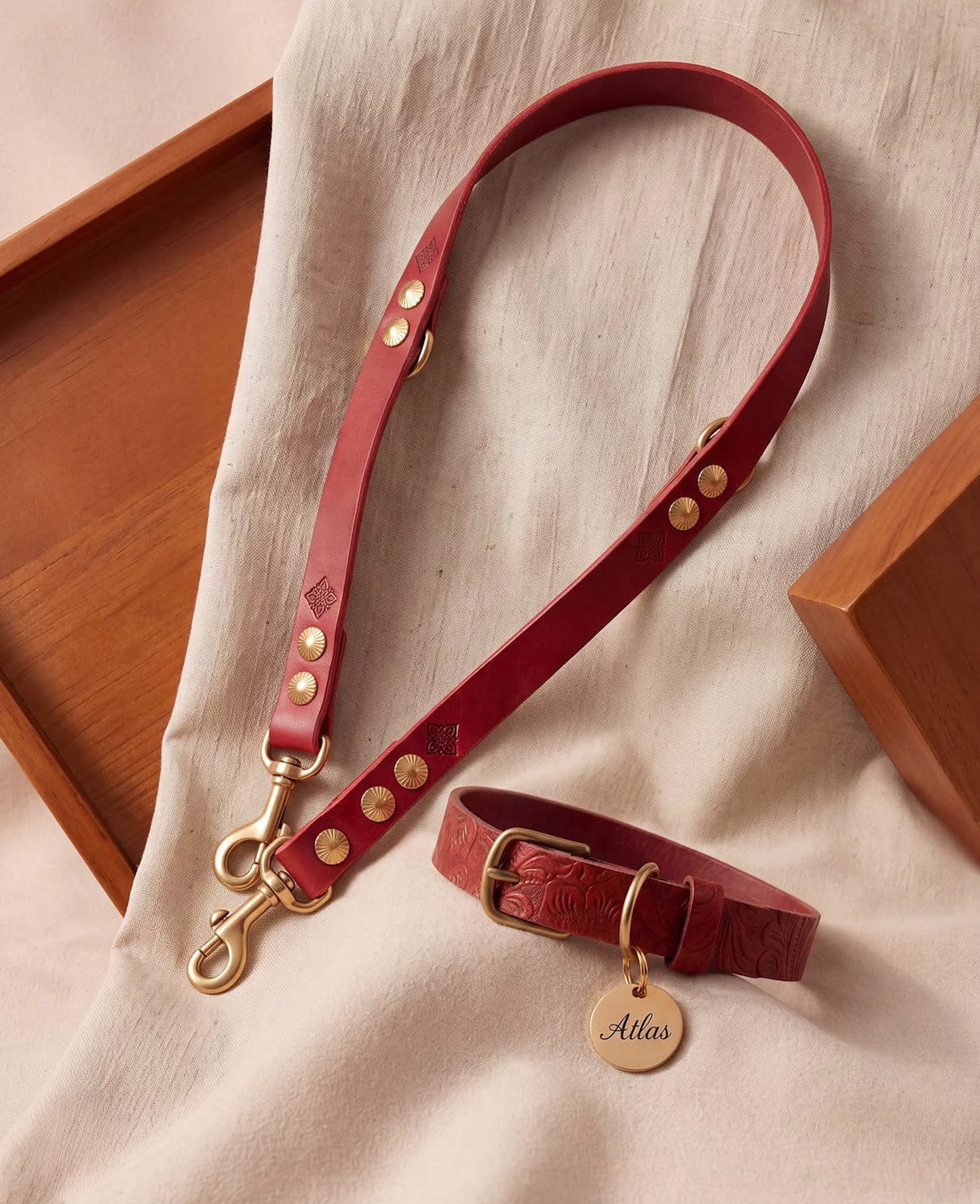 Floralis set Wide - Collar, Lead & Tag