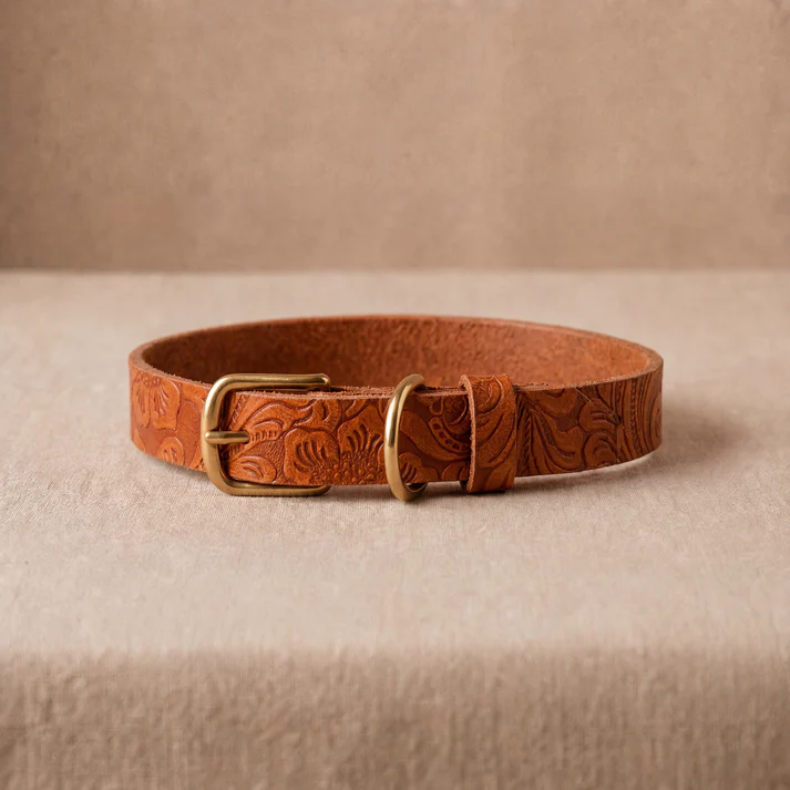 Doggy with Style Dog Collar Floralis - Sleek with Dog Tag