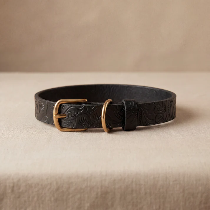 Doggy with Style Dog Collar Floralis - Sleek with Dog Tag